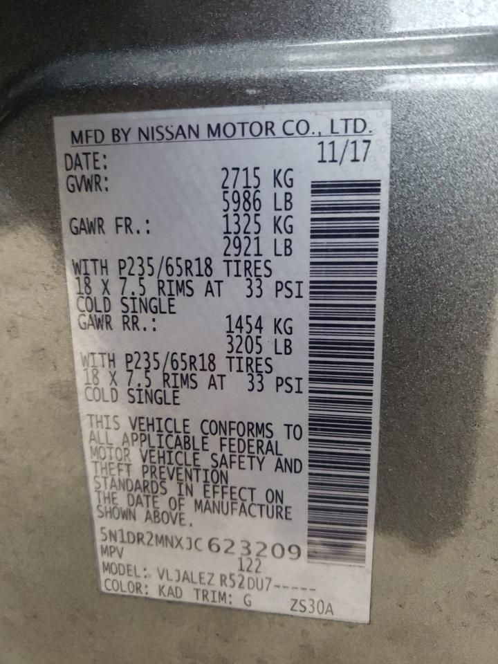 Photo 12 VIN: 5N1DR2MNXJC623209 - NISSAN PATHFINDER 