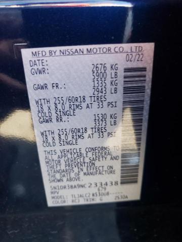 Photo 12 VIN: 5N1DR3BA9NC233438 - NISSAN PATHFINDER 