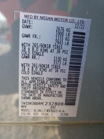 Photo 12 VIN: 5N1DR3BD4PC232808 - NISSAN PATHFINDER 