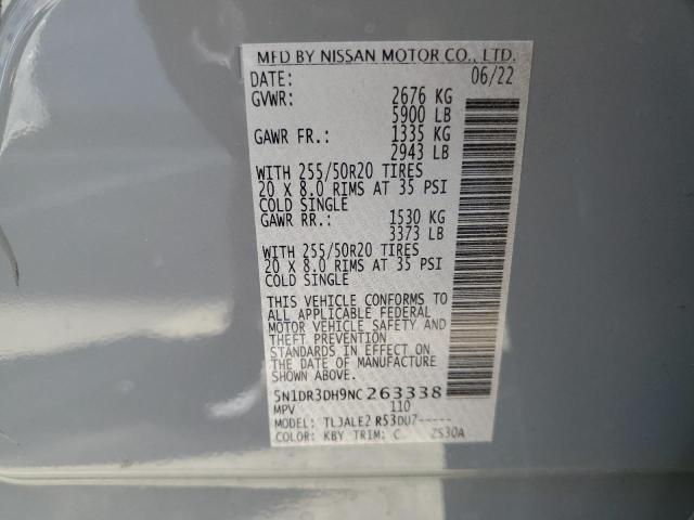 Photo 12 VIN: 5N1DR3DH9NC263338 - NISSAN PATHFINDER 