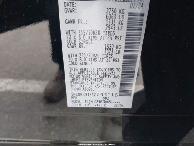 Photo 8 VIN: 5N1DR3DJ7RC295116 - NISSAN PATHFINDER 