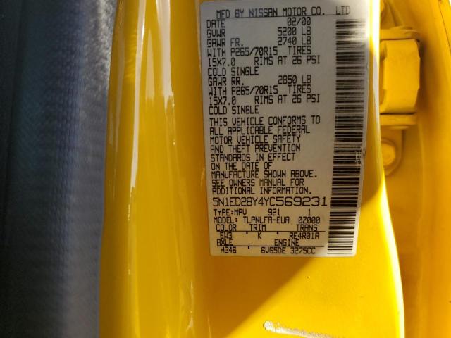 Photo 11 VIN: 5N1ED28Y4YC569231 - NISSAN XTERRA XE 