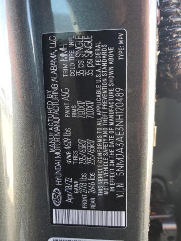 Photo 13 VIN: 5NMJA3AE3NH120489 - HYUNDAI TUCSON SE 