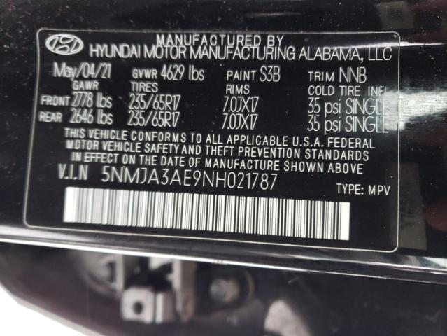 Photo 12 VIN: 5NMJA3AE9NH021787 - HYUNDAI TUCSON SE 