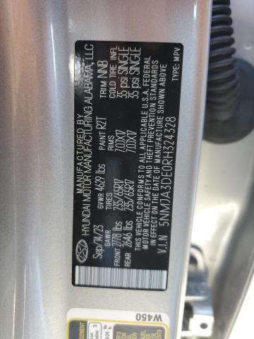 Photo 12 VIN: 5NMJA3DE0RH324328 - HYUNDAI TUCSON SE 