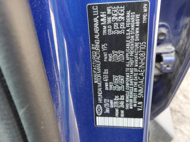 Photo 12 VIN: 5NMJACAE1NH087105 - HYUNDAI TUCSON SE 