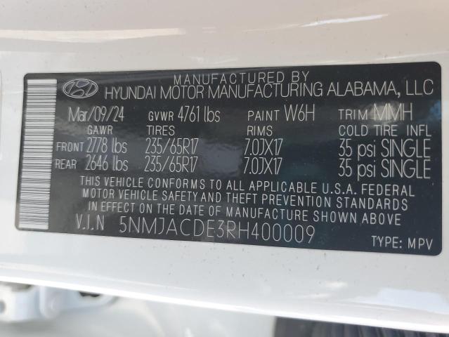 Photo 12 VIN: 5NMJACDE3RH400009 - HYUNDAI TUCSON SE 