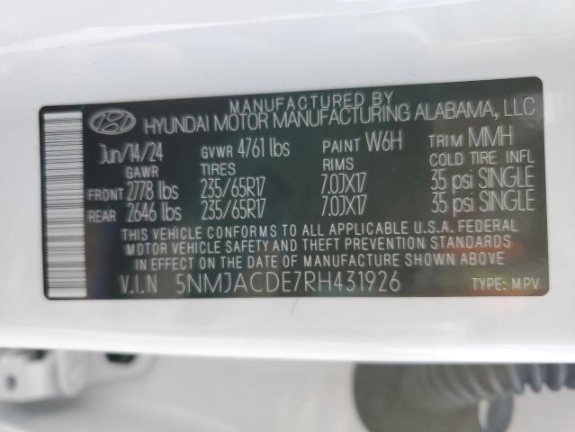 Photo 12 VIN: 5NMJACDE7RH431926 - HYUNDAI TUCSON SE 