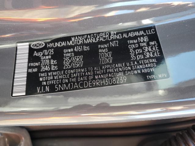 Photo 12 VIN: 5NMJACDE9RH308239 - HYUNDAI TUCSON SE 