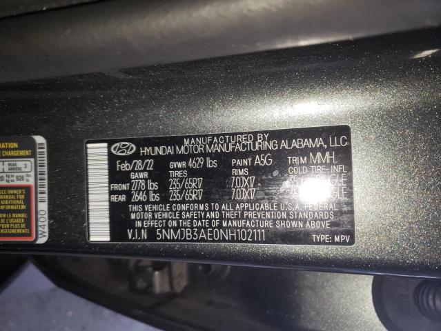 Photo 13 VIN: 5NMJB3AE0NH102111 - HYUNDAI TUCSON SEL 