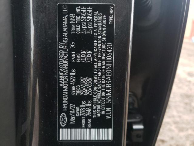 Photo 11 VIN: 5NMJB3AE0NH106420 - HYUNDAI TUCSON SEL 