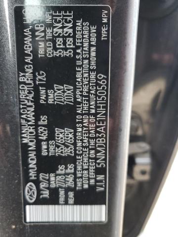 Photo 11 VIN: 5NMJB3AE1NH150569 - HYUNDAI TUCSON SEL 