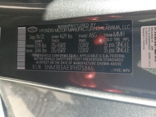 Photo 12 VIN: 5NMJB3AE1PH175846 - HYUNDAI TUCSON SEL 