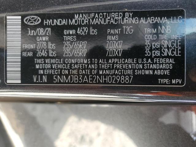 Photo 12 VIN: 5NMJB3AE2NH029887 - HYUNDAI TUCSON SEL 