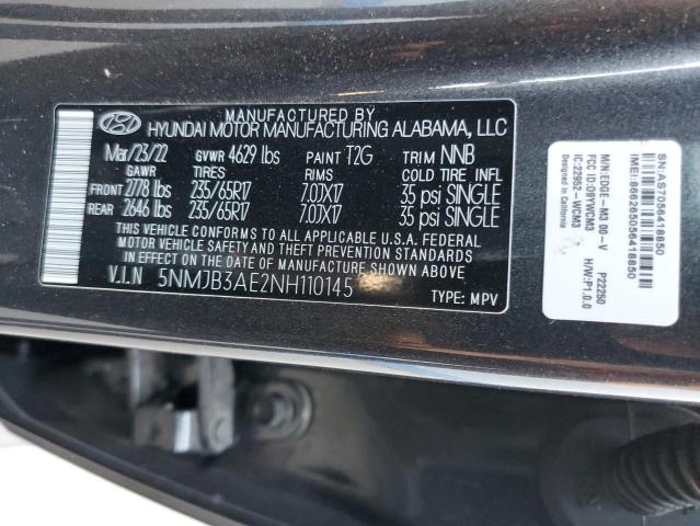 Photo 12 VIN: 5NMJB3AE2NH110145 - HYUNDAI TUCSON SEL 