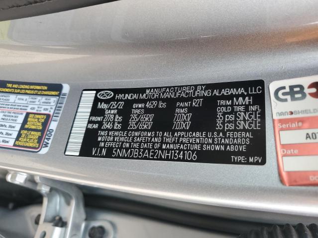 Photo 13 VIN: 5NMJB3AE2NH134106 - HYUNDAI TUCSON SEL 