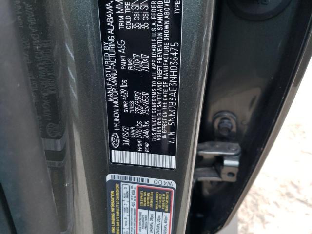 Photo 9 VIN: 5NMJB3AE3NH036475 - HYUNDAI TUCSON SEL 