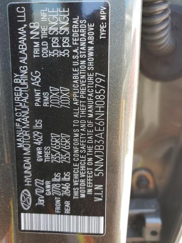 Photo 12 VIN: 5NMJB3AE6NH085797 - HYUNDAI TUCSON SEL 