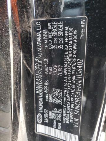 Photo 12 VIN: 5NMJB3AE6NH156402 - HYUNDAI TUCSON SEL 