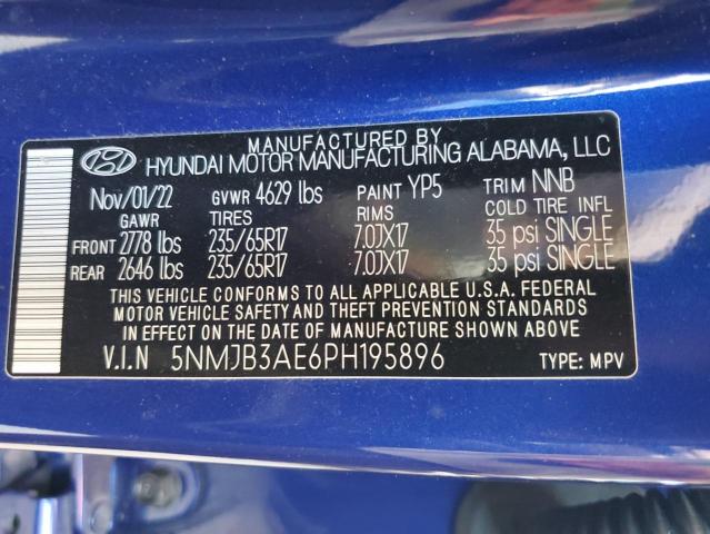 Photo 11 VIN: 5NMJB3AE6PH195896 - HYUNDAI TUCSON 