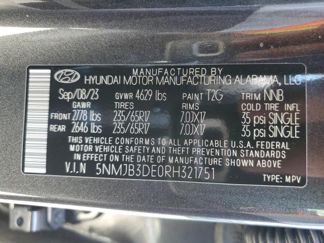 Photo 12 VIN: 5NMJB3DE0RH321751 - HYUNDAI TUCSON SEL 