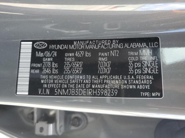 Photo 12 VIN: 5NMJB3DE1RH398239 - HYUNDAI TUCSON SEL 