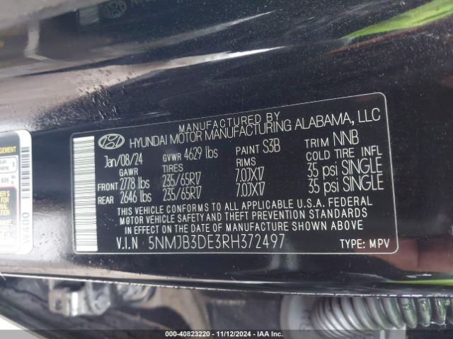 Photo 8 VIN: 5NMJB3DE3RH372497 - HYUNDAI TUCSON 