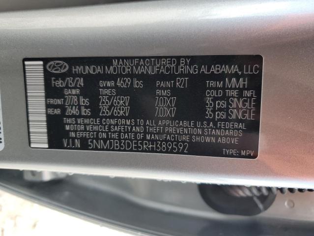 Photo 12 VIN: 5NMJB3DE5RH389592 - HYUNDAI TUCSON SEL 