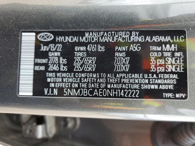 Photo 13 VIN: 5NMJBCAE0NH142222 - HYUNDAI TUCSON SEL 