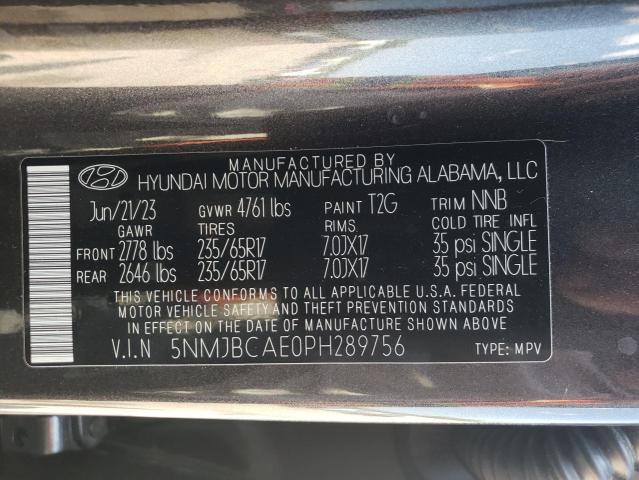 Photo 13 VIN: 5NMJBCAE0PH289756 - HYUNDAI TUCSON SEL 