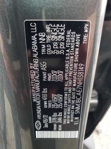 Photo 12 VIN: 5NMJBCAE7NH138149 - HYUNDAI TUCSON 