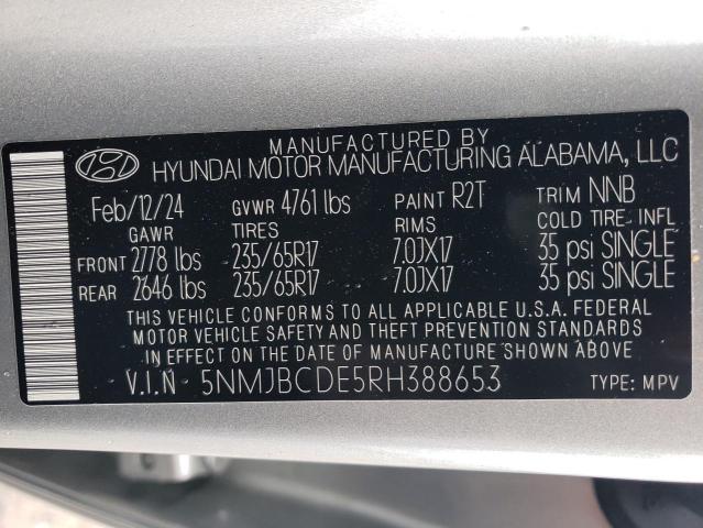 Photo 12 VIN: 5NMJBCDE5RH388653 - HYUNDAI TUCSON SEL 