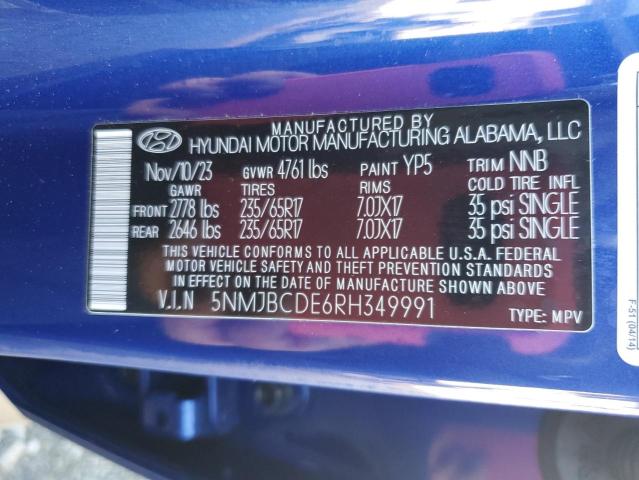 Photo 13 VIN: 5NMJBCDE6RH349991 - HYUNDAI TUCSON SEL 