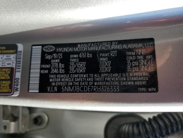 Photo 13 VIN: 5NMJBCDE7RH326333 - HYUNDAI TUCSON 