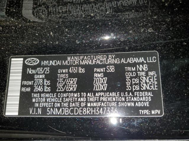 Photo 12 VIN: 5NMJBCDE8RH347336 - HYUNDAI TUCSON 