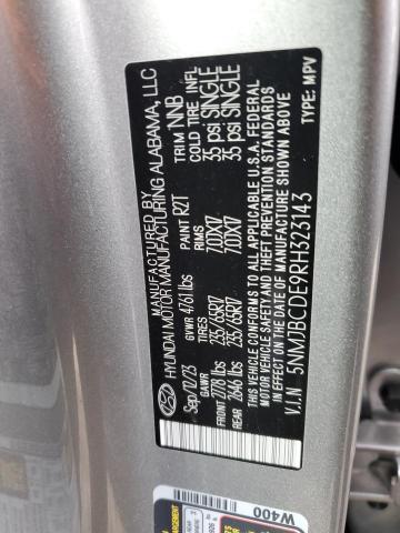 Photo 12 VIN: 5NMJBCDE9RH323143 - HYUNDAI TUCSON SEL 