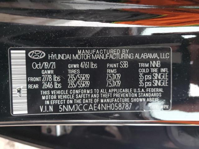 Photo 12 VIN: 5NMJCCAE4NH058787 - HYUNDAI TUCSON SEL 