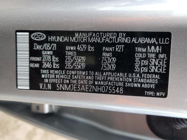 Photo 13 VIN: 5NMJE3AE2NH075548 - HYUNDAI TUCSON LIM 