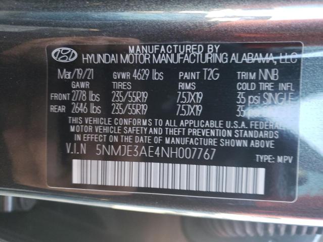 Photo 9 VIN: 5NMJE3AE4NH007767 - HYUNDAI TUCSON LIM 