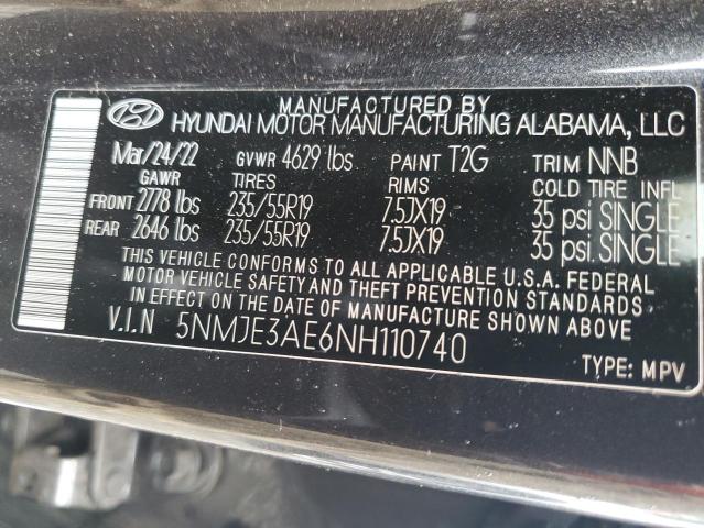 Photo 13 VIN: 5NMJE3AE6NH110740 - HYUNDAI TUCSON LIM 