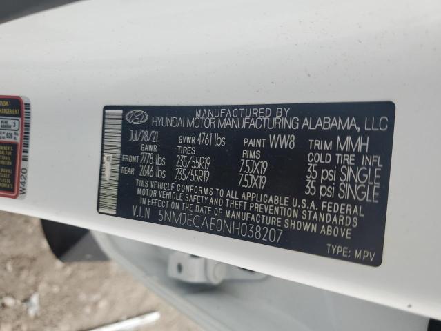 Photo 12 VIN: 5NMJECAE0NH038207 - HYUNDAI TUCSON LIM 