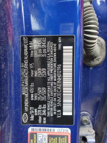 Photo 12 VIN: 5NMJECAE1NH012196 - HYUNDAI TUCSON LIM 