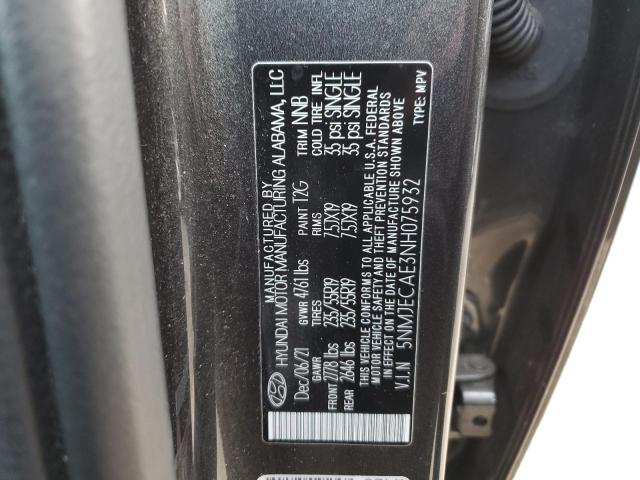 Photo 11 VIN: 5NMJECAE3NH075932 - HYUNDAI TUCSON 