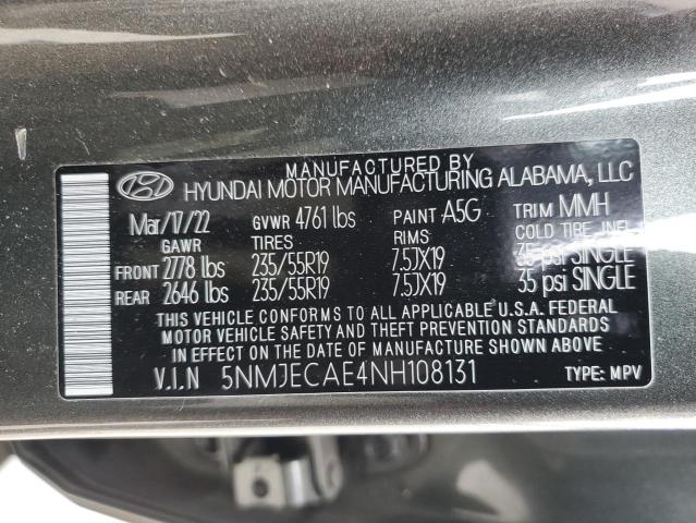 Photo 12 VIN: 5NMJECAE4NH108131 - HYUNDAI TUCSON LIM 