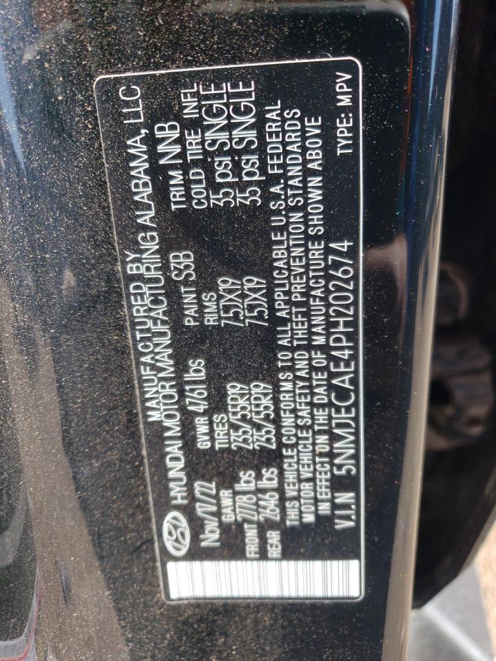 Photo 12 VIN: 5NMJECAE4PH202674 - HYUNDAI TUCSON 