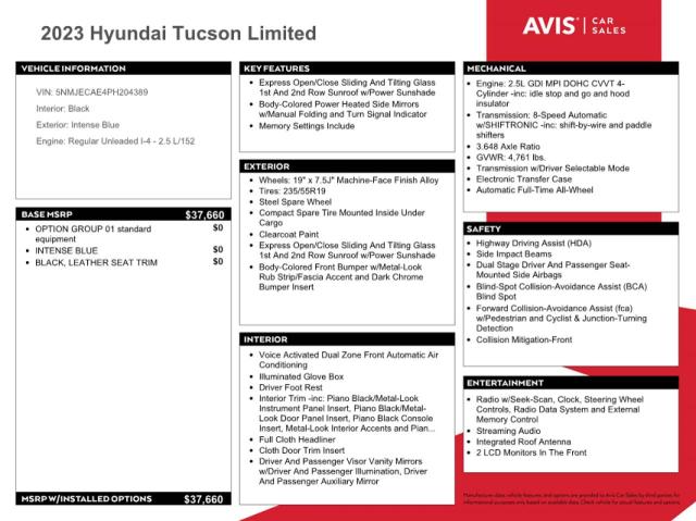 Photo 12 VIN: 5NMJECAE4PH204389 - HYUNDAI TUCSON LIM 