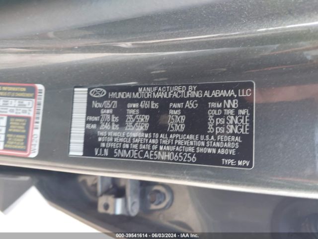 Photo 8 VIN: 5NMJECAE5NH065256 - HYUNDAI TUCSON 