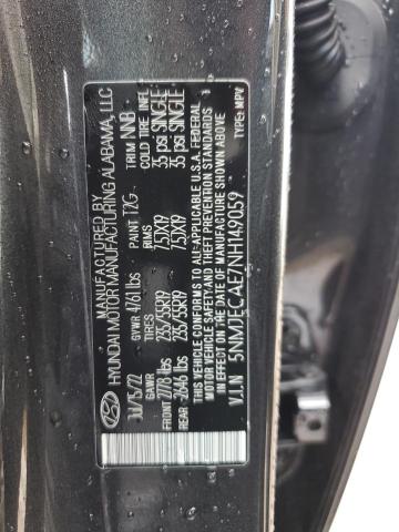 Photo 12 VIN: 5NMJECAE7NH149059 - HYUNDAI TUCSON 