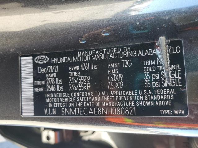 Photo 12 VIN: 5NMJECAE8NH080821 - HYUNDAI TUCSON LIM 