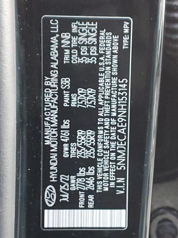 Photo 11 VIN: 5NMJECAE9NH153145 - HYUNDAI TUCSON 